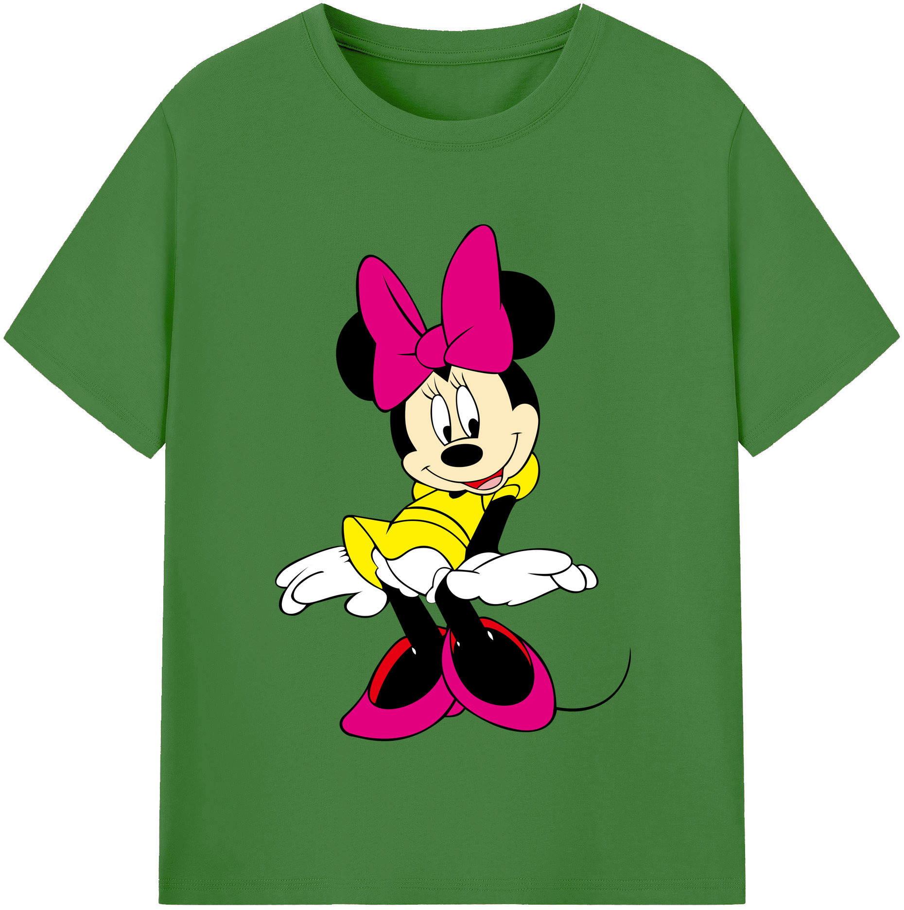 （画像用） ミッキーマウス Mickey Mouse レディースカジュアルプリントTシャツ（綿100％）